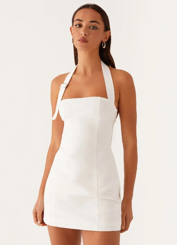 Buy More, Save More Julianna Linen Mini Dress - White