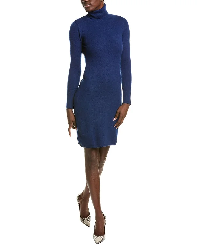 Overstock sofiacashmere Classic Turtleneck Cashmere Sweaterdress