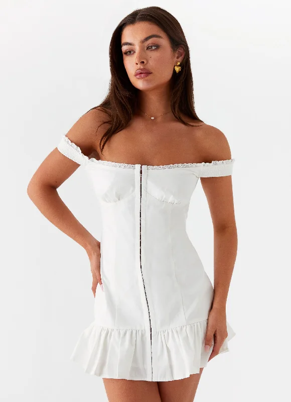 Today’s Deal Odessa Frill Mini Dress - White