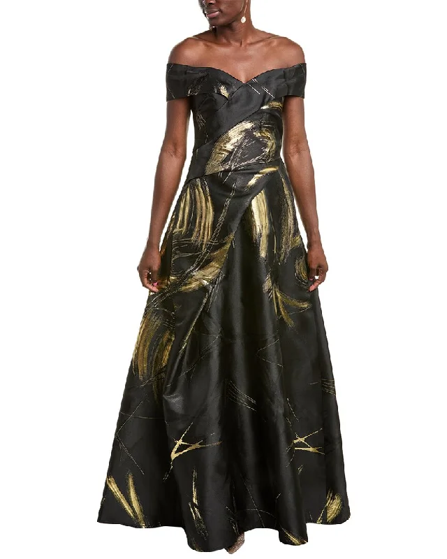 Instant Savings Rene Ruiz Off-The-Shoulder A-Line Gown