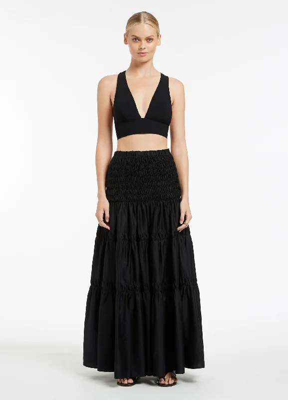 Price Reduction Pantera Shirred Skirt/Dress - Black