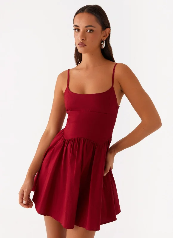 Discount Mania Tesoro Mio Mini Dress - Maroon