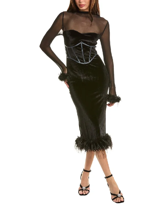 Super Deal Moonsea Velvet Midi Dress