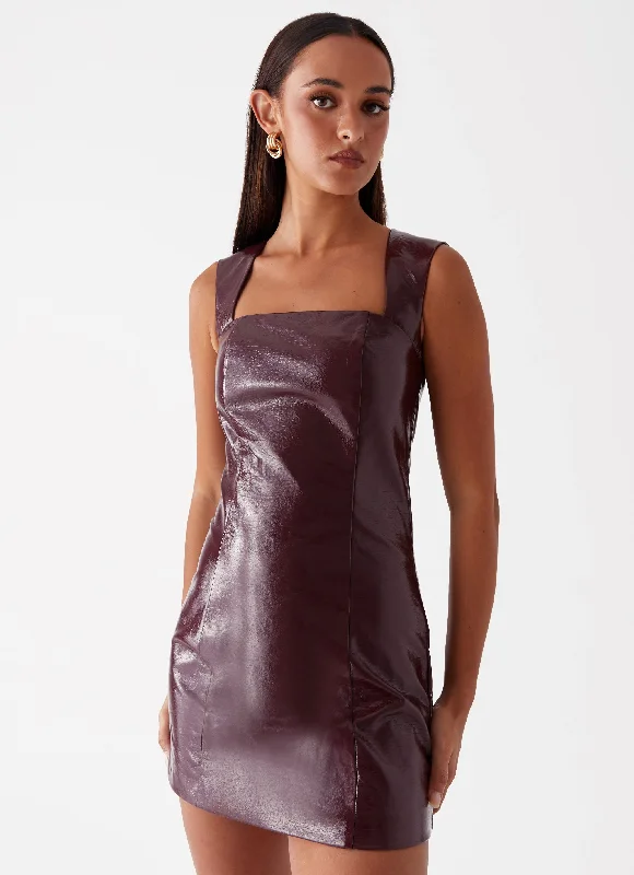 Price Cut Samantha Mini Dress - Deep Red