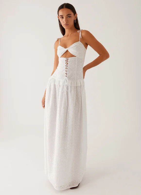 Discount Deals Reveria Twist Maxi Dress - Ivory
