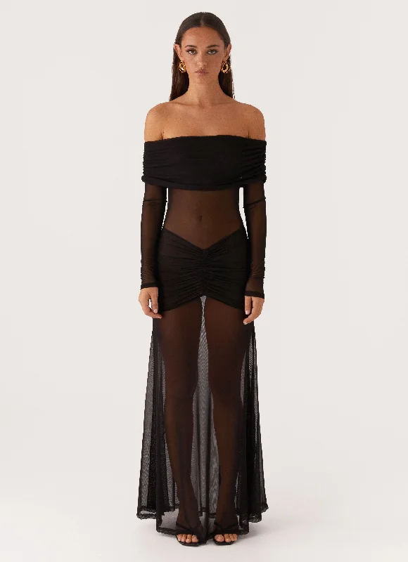 Unbeatable Prices Maren Off Shoulder Maxi Dress - Black