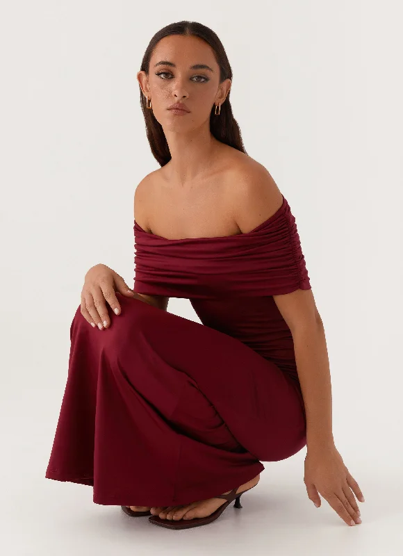 Inventory Reduction Maude Maxi Dress - Maroon