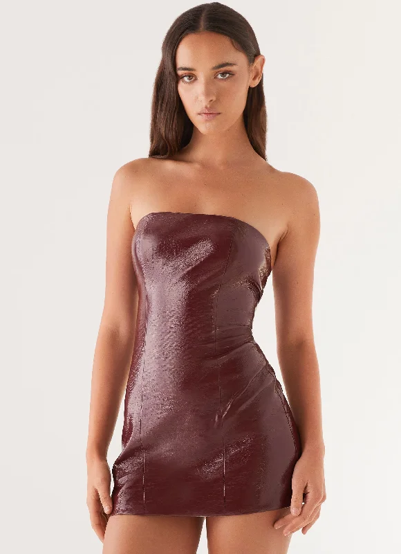 Big Discounts Big Shot Strapless Mini Dress - Merlot