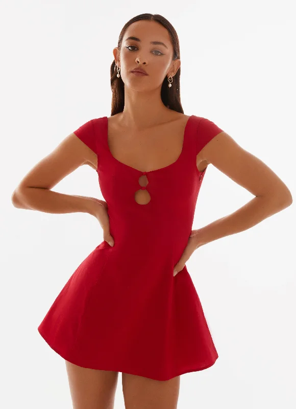 Deep Discounts Kinley Mini Dress - Red