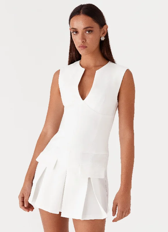 Act Now Cassia Mini Dress - White