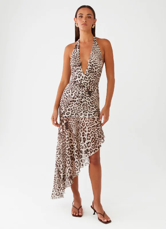 Online Exclusive Take Time Midi Dress - Leopard