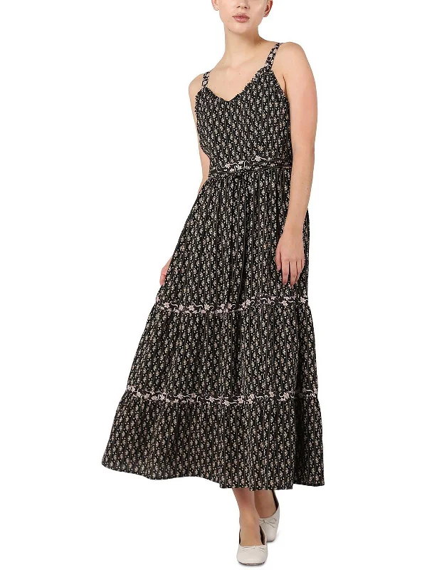 Don't Wait Womens Floral Long Maxi Dress