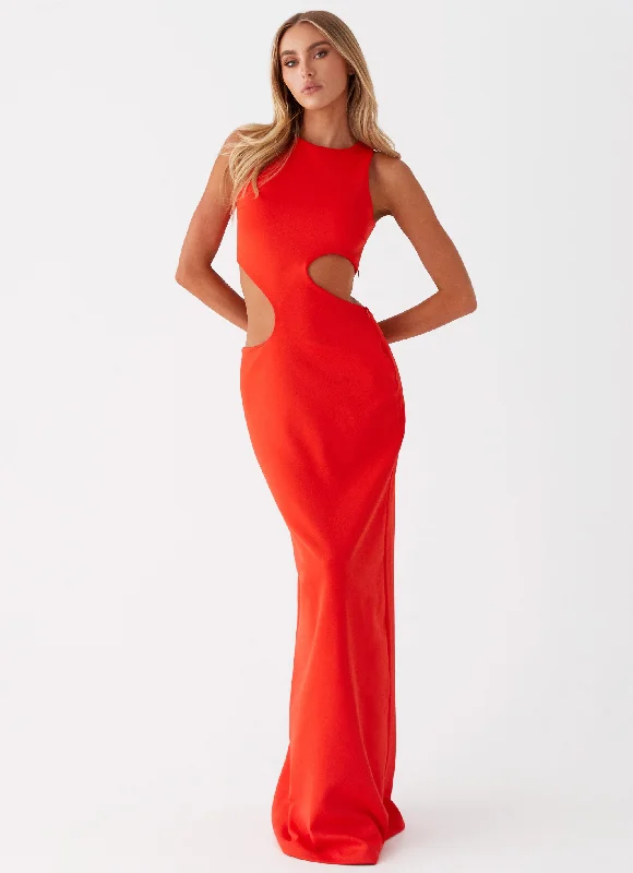 Final Sale Vaeloria Maxi Dress - Red