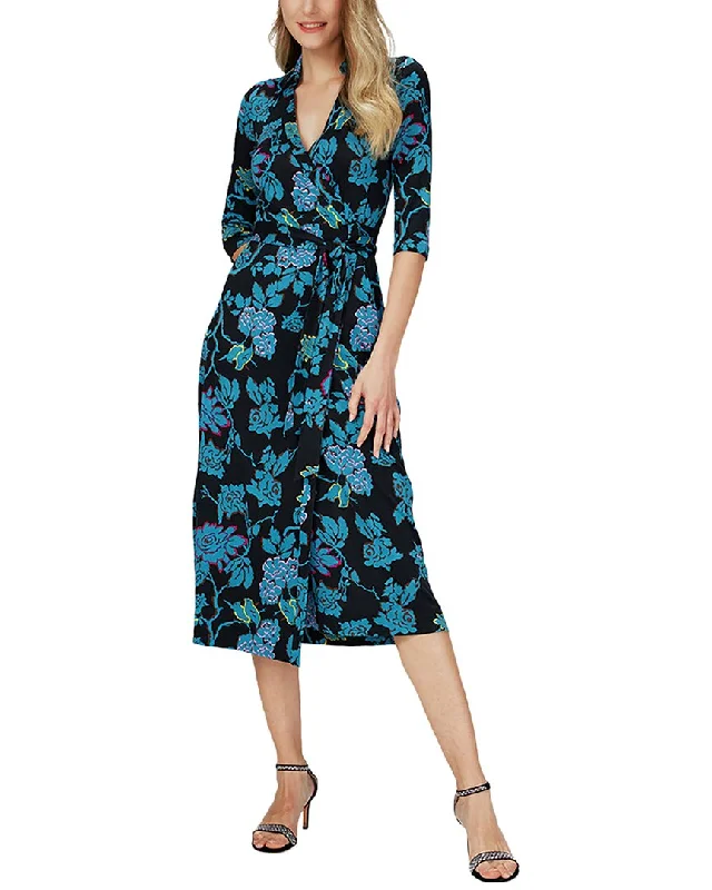 Midnight Madness Diane von Furstenberg Abigail Silk Midi Dress
