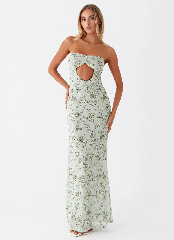 Final Markdown Dearest Maxi Dress - Sage Floral