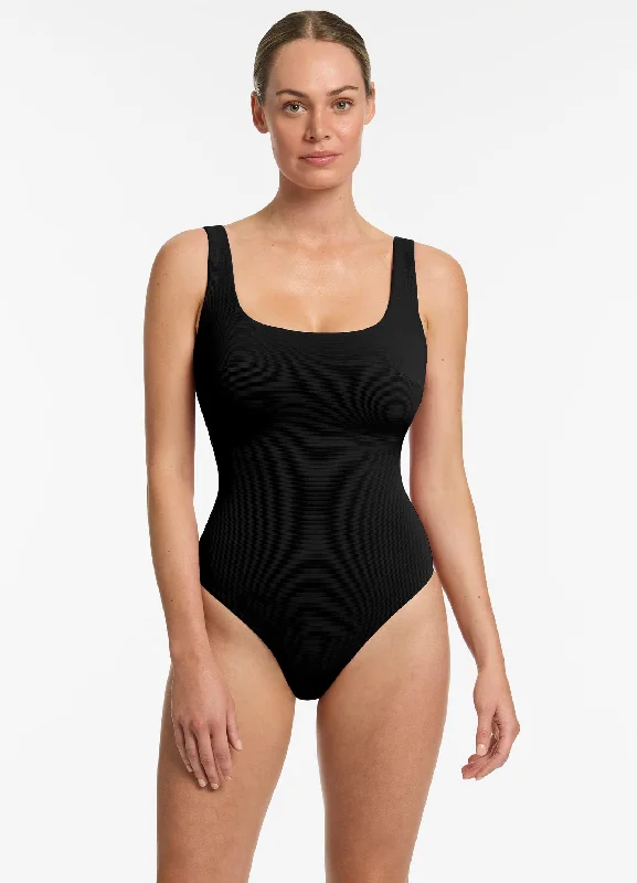 Savings Event Isla Rib E-F Underwire Tank One Piece - Black