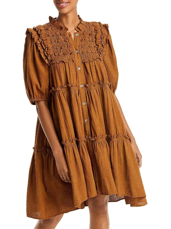 Price Rollback Seersucker Mini Shift Dress