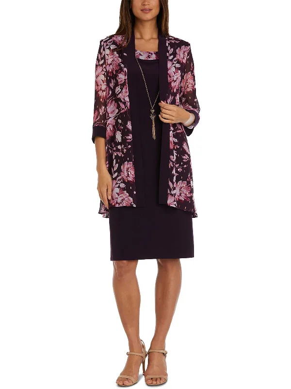 Extra Savings Womens Printed Knee Two Piece Dress