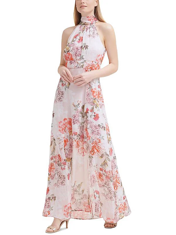 Low Prices Womens Floral Maxi Halter Dress