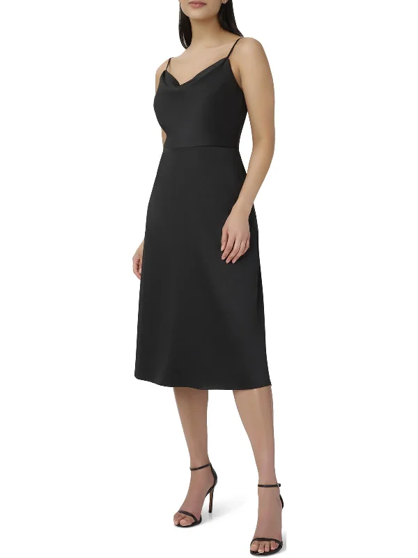 Special Savings Womens Satin Midi Cocktail and Party Dress