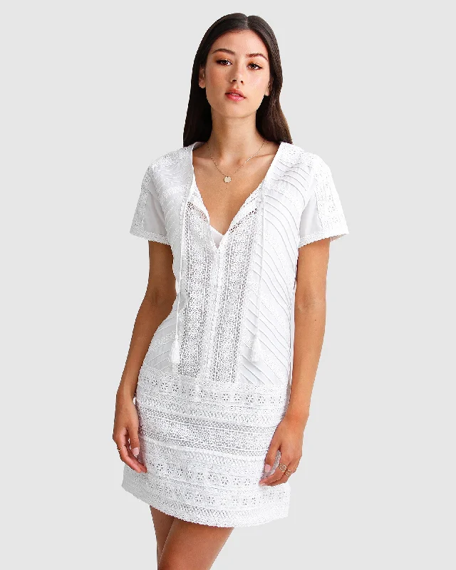 Super Savings Summer Forever Mini Dress - White