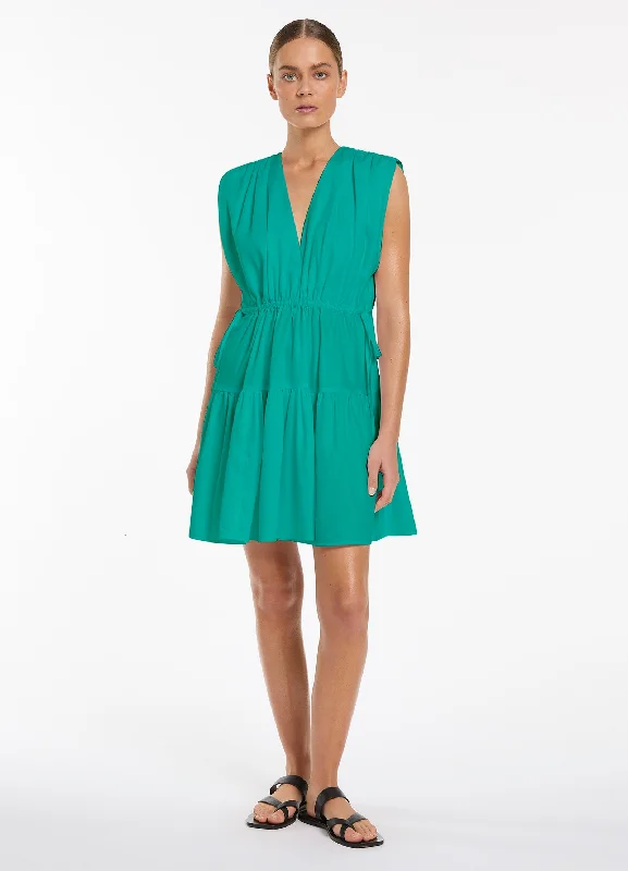 Closeout Jetset Tiered Mini Dress - Mineral