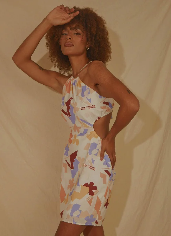 Don't Wait LouLou Mini Dress - Abstract Resort