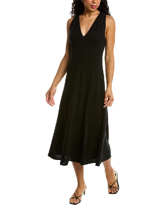 Special Offer Vince Twisted Back Wool-Blend Midi Dress