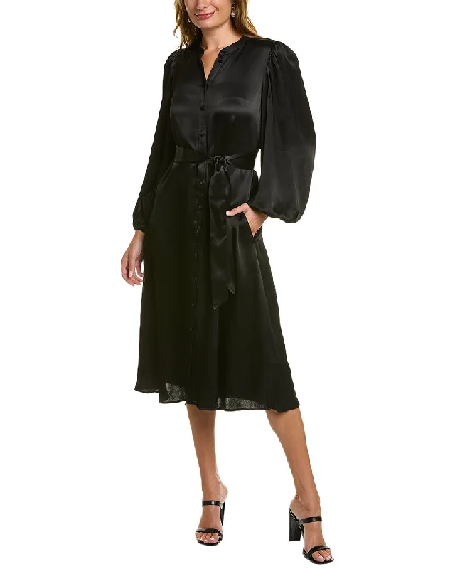 Hurry In Boden Satin Midi Shirt Dress
