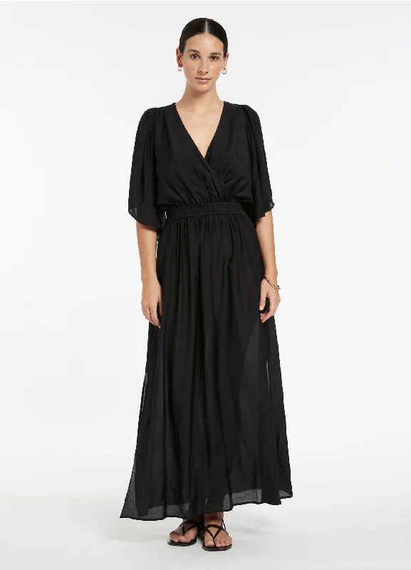 Price Drop Jetset Full Sleeve Dress - Black