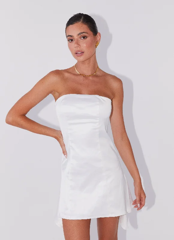 Limited Quantity Last Fling Tube Mini Dress - White