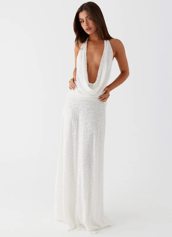 Reduced Prices Elysia Sequin Maxi Dress - White