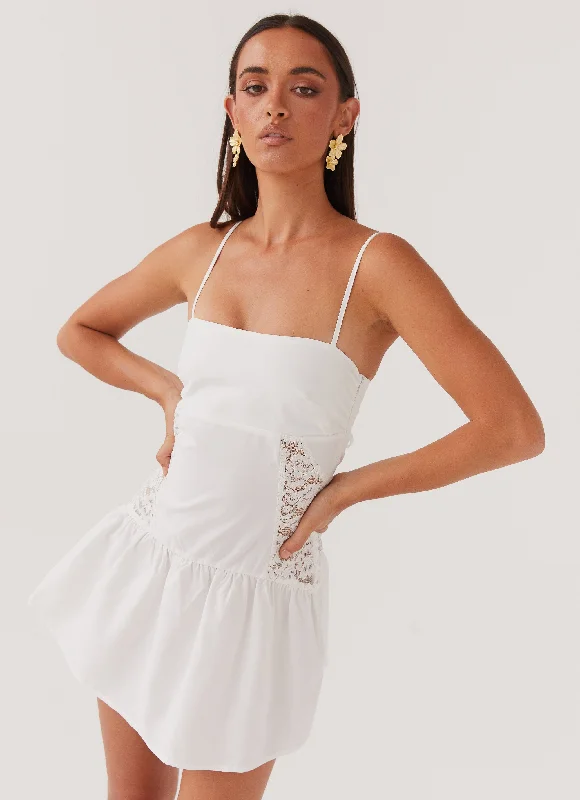 Reduced Prices Cotton Cloud Mini Dress - White