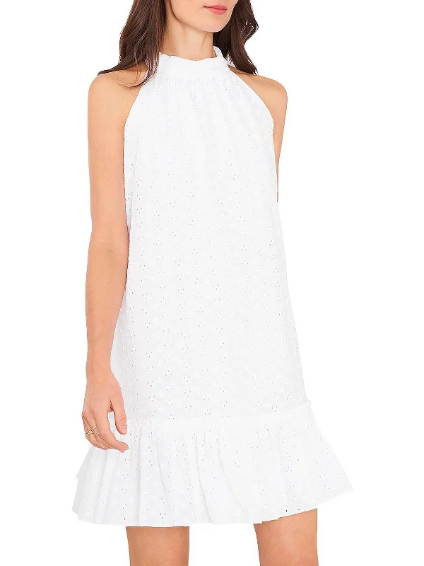 Big Discounts Womens Eyelet Mini Shift Dress