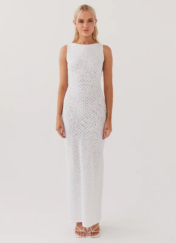Customer Appreciation Sale Etoile Knit Maxi Dress - White