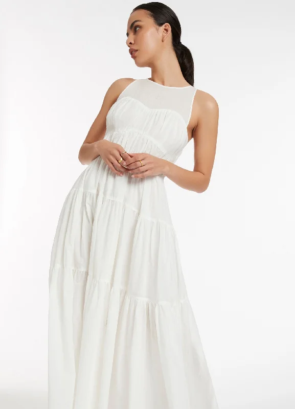 Shop and Save Animale Tie Maxi Dress - Cream