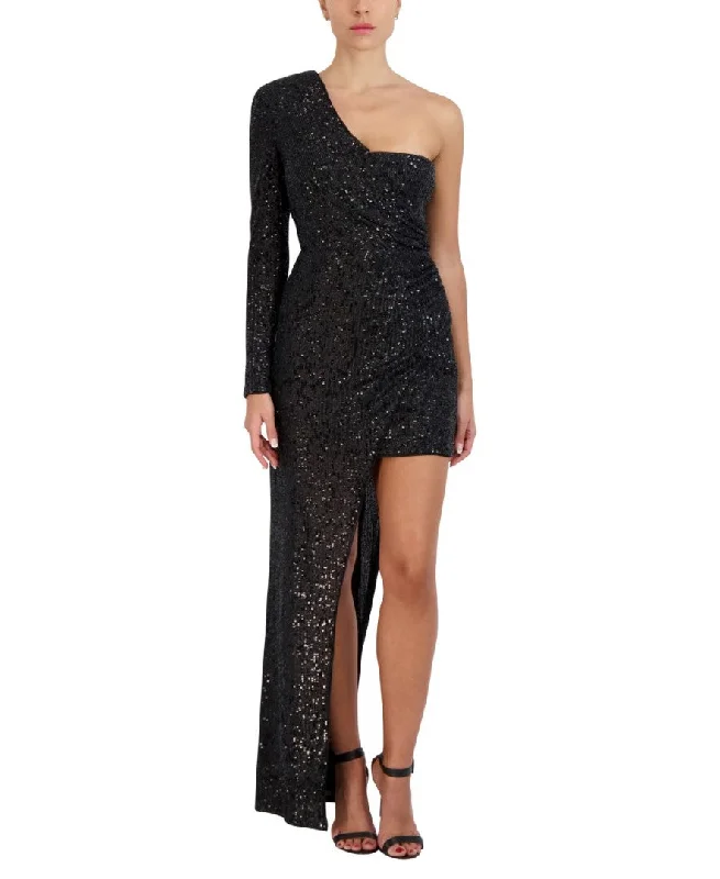 Price Rollback FAUX WRAP ASYMMETRICAL GOWN