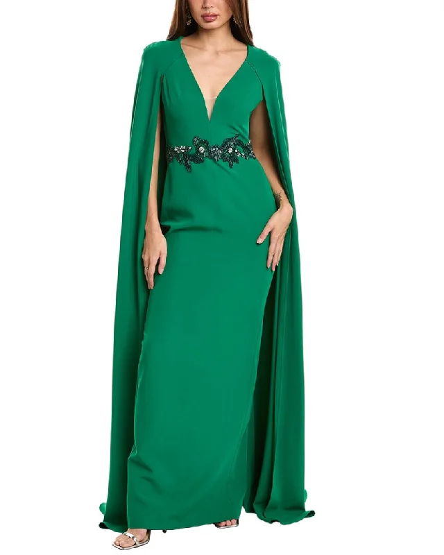 Quick Sale Marchesa Notte Floor Length Cape Gown
