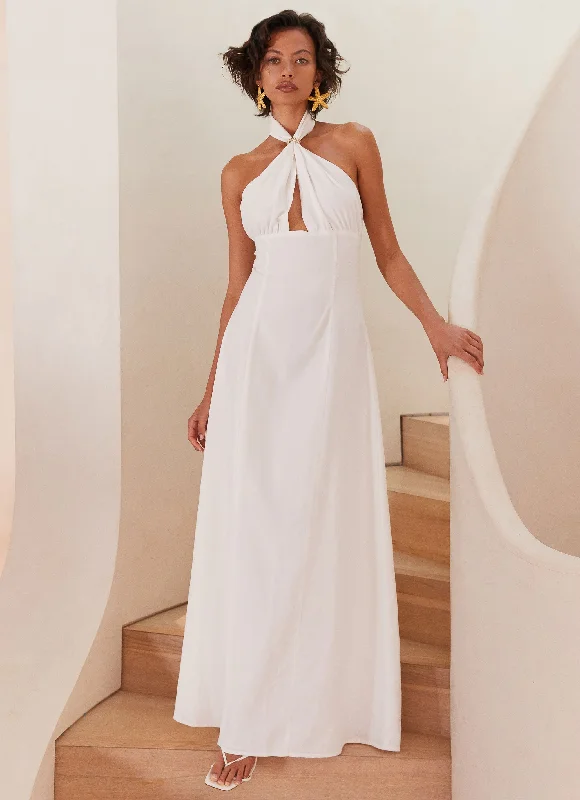 Daily Deals Maison Linen Maxi Dress - White