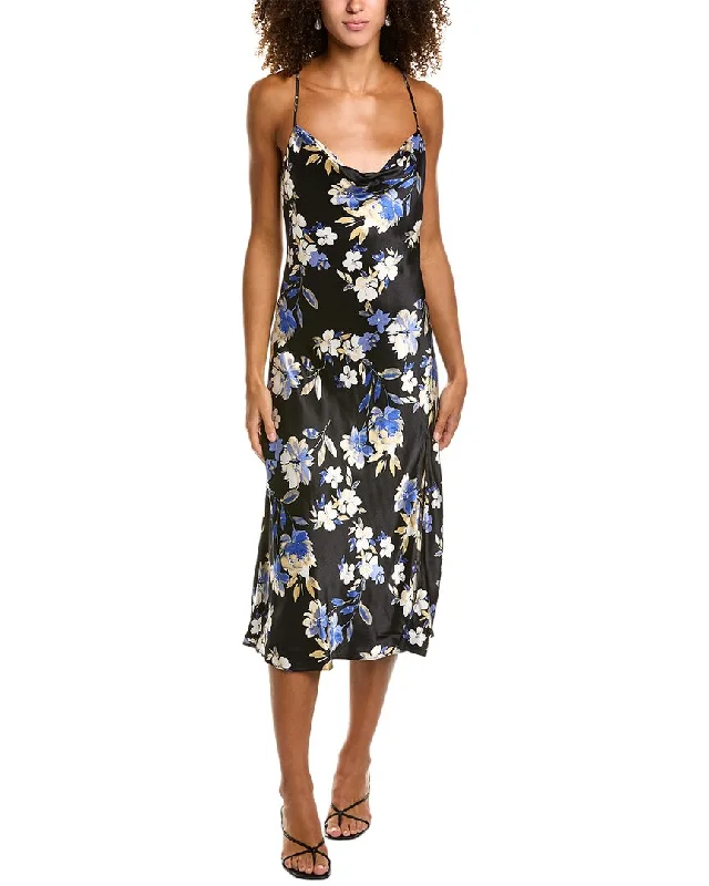 Steals and Deals Socialite Cowl Midi Slip Dress