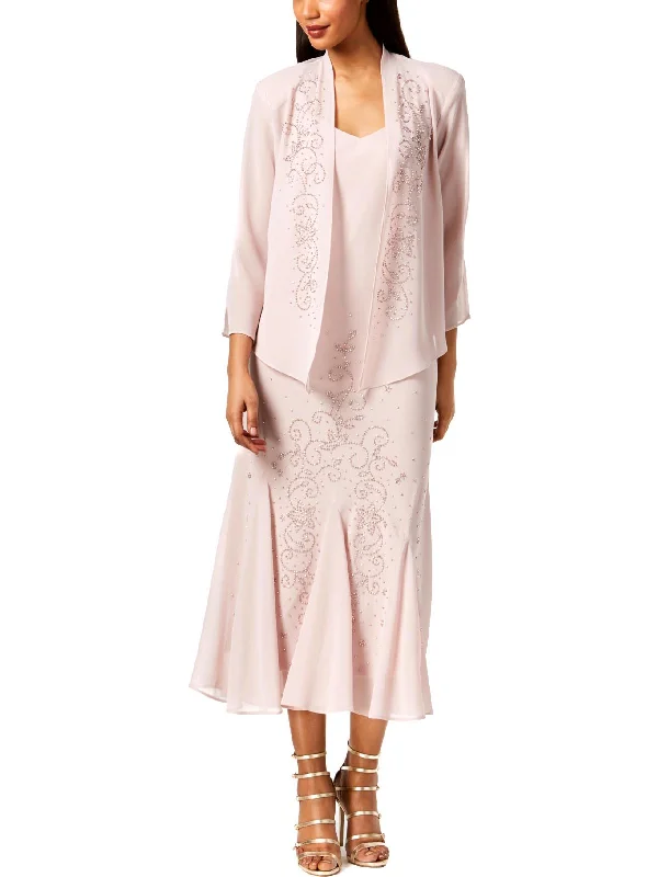 Price Meltdown Womens 2 PC Chiffon Dress With Jacket