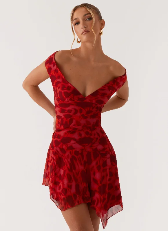 Low Prices Alma Mini Dress - Deep Red Floral
