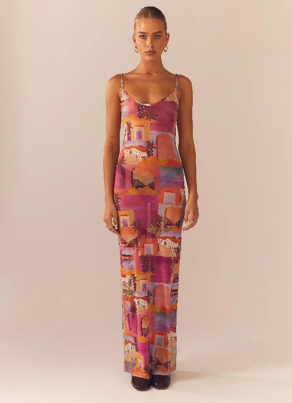 Super Sale Dreams of the Desert Maxi Dress - Sunset Building