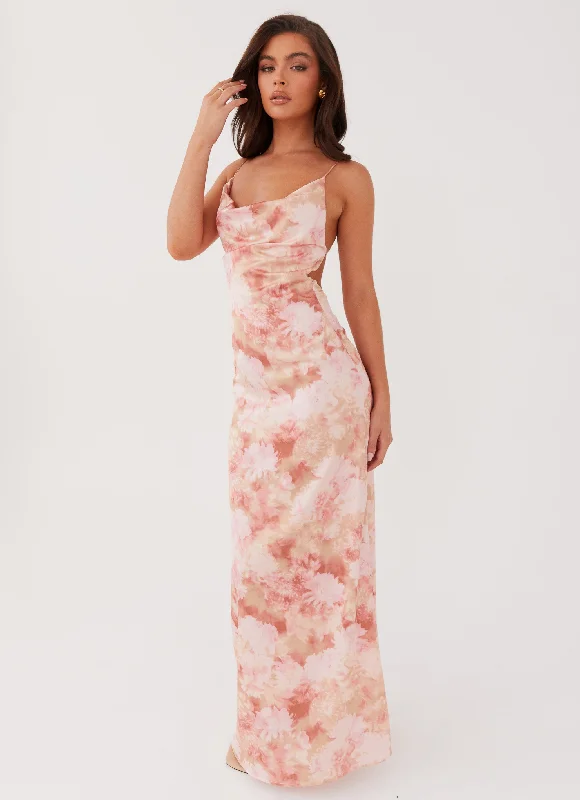 New Markdowns Dancing In The Sky Maxi Dress - Flower Garden