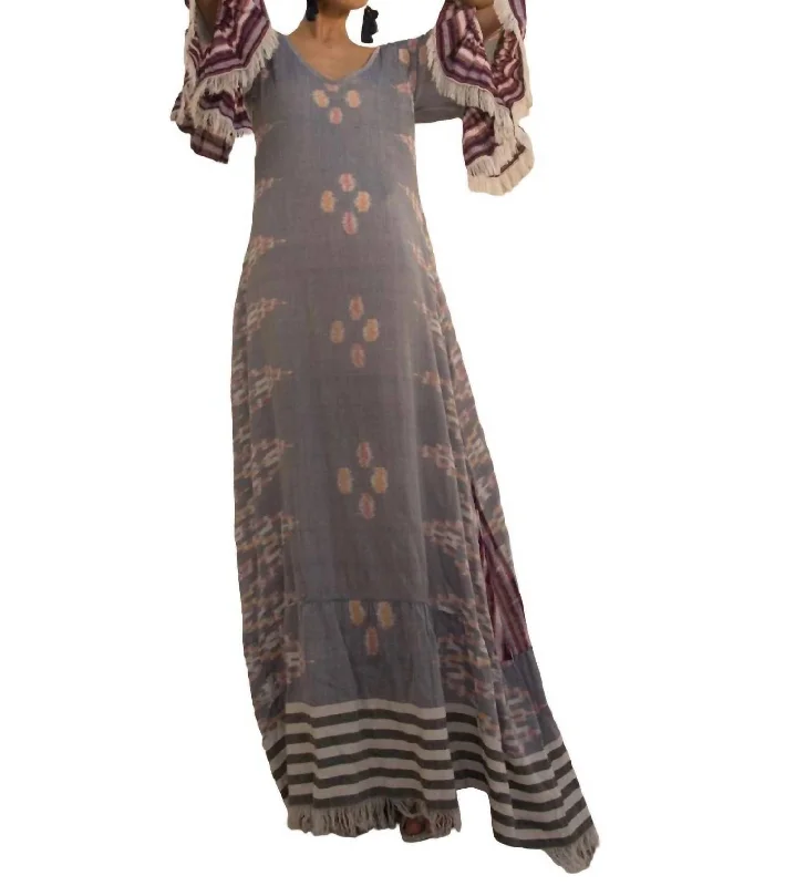 Super Savings Margarita Dress In Denim Ikat