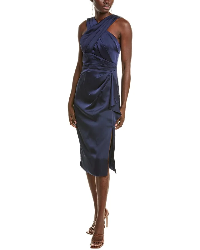 Weekend Special Theia Tierra Draped Satin Dress