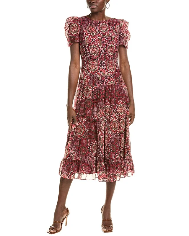 Price Meltdown Vince Camuto Chiffon Midi Dress