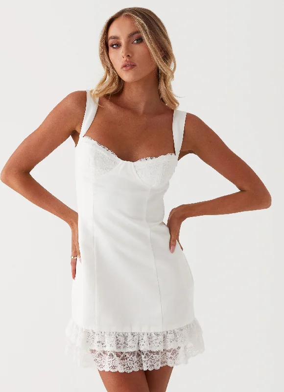 Exclusive Access Isadora Lace Mini Dress - White