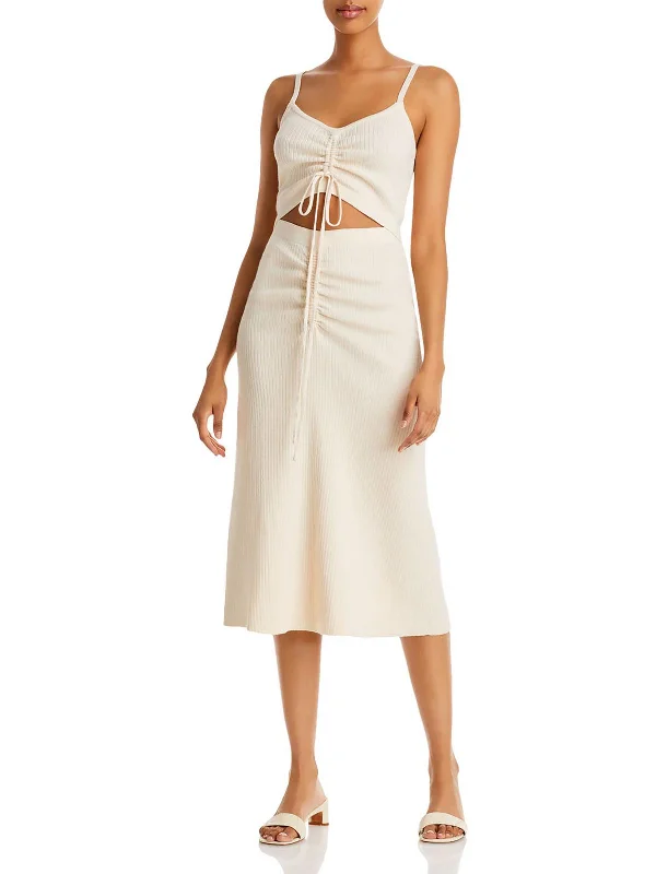 Members Only Womens Cut-Out Midi Sweaterdress