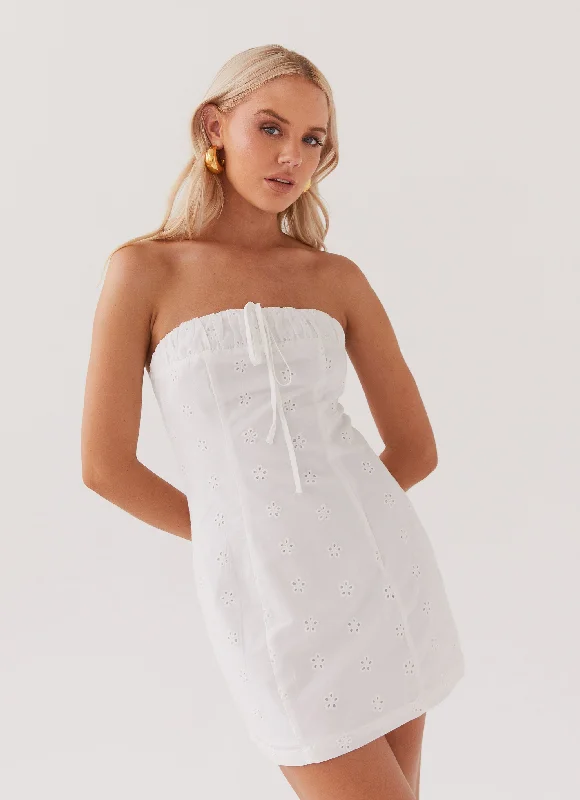 Special Buy Bronwyn Broderie Mini Dress - White